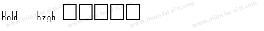 Bold hzgb字体转换